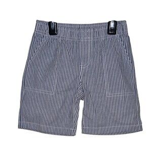 Carters Toddler Boys 4T Blue & White Striped Cotton Shorts With Pockets